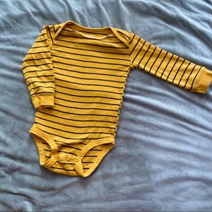 Yellow and Navy Long sleeve body suit